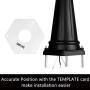 CINOTON Outdoor Lamp Post Light Surface-Mount, Waterproof Outdoor Street Light with Triple-Head, Landscape Post Lighting for Backyard, Patio, Garden|Black Light Pole with Clear Glass Panels