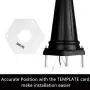 CINOTON Outdoor Lamp Post Light Surface-Mount, Waterproof Outdoor Street Light with Triple-Head, Landscape Post Lighting for Backyard, Patio, Garden|Black Light Pole with Clear Glass Panels