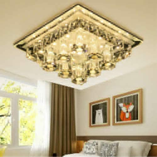 Modern K9 Crystal Raindrop Chandelier Lighting Flush Mount LED Ceiling Light Fixture Pendant Lamp for Dining Room Bathroom Bedroom Livingroom G9 Bulbs Required 18cm18cm7.5cm
