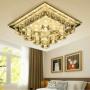 Modern K9 Crystal Raindrop Chandelier Lighting Flush Mount LED Ceiling Light Fixture Pendant Lamp for Dining Room Bathroom Bedroom Livingroom G9 Bulbs Required 18cm18cm7.5cm