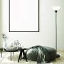 Newhouse Lighting NHFL-CH-BK Charles 71 inch Modern Standing, Torchiere Floor Lamp for Bedrooms, Living Room, Office, Reading, Includes Free LED Light Bulb, Black
