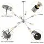 SGLfarmty Sputnik Chandeliers Mid Century Morden Ceiling Light Fixture for Flat or Sloped Ceiling Bar Dining Room 8 Lights (Satin Nickel)