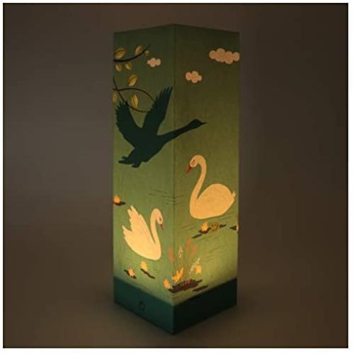 Swan Paper Lanterns Decorative Creative Novelty Paper Lanterns Collapsible Safety Material USB Low Power Energy Save Lamp Living Bedroom Baby Room Christmas Decor bobys Childs Christmas Birthday Gifts