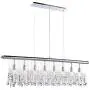 Saint Mossi Modern Crystal Linear Raindrop Chandelier Lighting Flush Mount LED Ceiling Light Fixture Pendant Lamp for Dining Room Bathroom Bedroom Livingroom 8E12 Base H12'' x L 47''