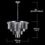 MEELIGHTING Luxury Chrome Smoke Crystal Modern Contemporary Chandeliers Pendant Ceiling Light 4-Tier Chandelier Lighting for Dining Room Living Room Bedroom Girls Room W23.6''