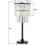 Maxax Crystal Table Lamps, Modern Bedside Desk Lamp Set of 2 Nightstand Lamp for Living Room Bedroom,Black Finish