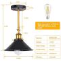 CINOTON Wall Sconce, Swing Arm Wall Light with 240 Degree Adjustable, Industrial Vintage Wall Lamp Bronze Finish Include 4W 2700k Bulbs for Bedroom, Bookcase,Dining Room, Restaurant (2PACK)