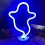 iceagle Ghost Light Neon Signs Neon Lights for Wall Decor,USB or Battery LED Signs for Bedroom, Decorative Neon Light Sign for Christmas,Birthday Party, Living Room, Girls,Kids Room（Ghost Blue）