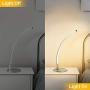 DLLT LED Table Lamp-Modern Table Light for Living Room, Contemporary Small Table Lamps for Bedroom, Curved Bedside Nightstand Light, Minimalist Desk lamp for Office, 6W Warm White, 450LM, Plug in
