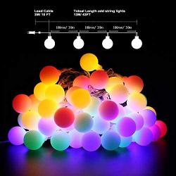 Fairy String Lights Plug in, 33 FT 100 LED Globe Ball String Lights 8 Lighting Modes with Remote Control for Bedroom Indoor Outdoor Garden, Patio, Christmas, Party, Wedding Decorations Multi Colored