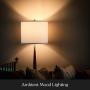 Brightech Lucas - Mid Century Modern Floor Lamp for Bedroom Reading - Brighten Living Room Corners with A Free Standing Light - Tall Office Lighting with Drum Shade & Handsome Wood Finish