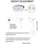 MEEROSEE Crystal Chandeliers Modern LED Ceiling Lights Fixtures Chandelier Lighting Dining Room Pendant Lights Contemporary 3 Rings Adjustable Stainless Steel Cable DIY Design