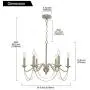 BONLICHT 6 Light Farmhouse Chandelier Modern Kitchen Island Pendant Lighting Brushed Nickel Industrial Candle Chandelier Classic Dining Room Light Fixture Hanging Ceiling Light for Living Room Foyer BONLICHT 6 Light Farmhouse Chandelier Modern Kitchen Island Pendant Lighting Brushed Nickel Industrial Candle Chandelier Classic Dining Room Light Fixture Hanging Ceiling Light for Living Room Foyer