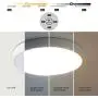 Modern LED Flush Mount Ceiling Light - 36W (200W Equivalent) Round Dimmable LED Ceiling Light, 2800-6500K,85Ra+,2700lm,19.7In Remote Control Lighting Fixture for Bedroom Kitchen