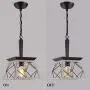 Q&S Farmhouse Rustic Hanging Pendant Light Fixtures,Vintage Chandelier,Industrial Light Fixture for Kitchen Island Dining Room Entryway Foyer,Oak White+ORB Finish,Adjustable