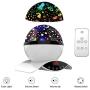 YSD Night Lighting Lamp, Modern Star Rotating Sky Projection, Romantic Star Projector Lamp for Kids, USB Rechargeable & Remote Control, Best Gifts for Kids,Bedroom(White)