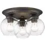 Femila 14'' Semi Flush Mount Ceiling Light, 3-Light Ceiling Light Fixture with Oil Rubbed Bronze Finish, Clear Glass Cover for Kitchen, Dining Room, Living Room, Bedroom, 4FH36-F ORB Femila 14'' Semi Flush Mount Ceiling Light, 3-Light Ceiling Light Fixture with Oil Rubbed Bronze Finish, Clear Glass Cover for Kitchen, Dining Room, Living Room, Bedroom, 4FH36-F ORB