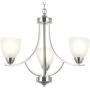 VINLUZ 3 Light Contemporary Chandeliers Brushed Nickel Modern Light Fixtures Ceiling Hanging Classic Pendant Lighting for Foyer Bedroom Dining Room Bathroom