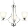 VINLUZ 3 Light Contemporary Chandeliers Brushed Nickel Modern Light Fixtures Ceiling Hanging Classic Pendant Lighting for Foyer Bedroom Dining Room Bathroom