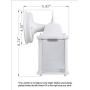 LIT-PaTH Outdoor Wall Lantern, Wall Sconce as Porch Lighting Fixture, E26 Base 100W Max., Aluminum Housing Plus Glass, Water-Proof and Outdoor Rated, ETL Qualified, 2-Pack (White)