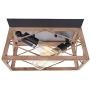 HMVPL Industrial Close to Ceiling Light Fixture, Farmhouse Flush Mount Ceiling Lamp Lighting 2-Light for Kitchen Island Dining Room Bedroom Foyer Hallway