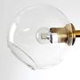 CCSUN 110cm Glass Ball Golden Chandelier Island Lights,mid Century 8-Lights Long Pendant Light E26 Clear Glass Globe Chandelier Decor Light Fixtures for Dining Room Living Room Golden Transparent
