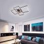 Jaycomey Modern Ceiling Light,112W LED Chandelier Flush Mount Ceiling Light,2+2 Squares Acrylic Ceiling Lamp Fixture for Living Room Dining Room Bedroom,Cool White 6000K