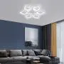 Jaycomey Close to Ceiling Light,LED Flush Mount Ceiling Lamp,Morden LED Ceiling Light for Living Room Bedroom,Cool White/60W