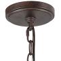 LALUZ Dining Room Chandelier, Rustic Hanging Light Fixture, French Country Style for Bedroom, Kitchen Island with Adjustable Chain, 6 Source, 28.3″ W x 26.4″ H