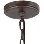 LALUZ Dining Room Chandelier, Rustic Hanging Light Fixture, French Country Style for Bedroom, Kitchen Island with Adjustable Chain, 6 Source, 28.3″ W x 26.4″ H