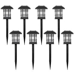 UNNYLLY Solar Pathway Lights Landscape Lights Outdoor Bright Warm Yellow Solar Powered LED Garden Lights for Lawn, Patio, Yard,8Pack