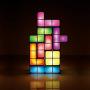 Tetris Stackable Night Light,VEEKI LED 7 Colors 3D Puzzles Toy Induction Interlocking Desk Lamp, DIY Tetris Tangram Light Magic Blocks Puzzles Toy lamp for Kids Teens Bedroom (Tetris Night)