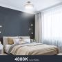 MingBright 14’’ Modern LED Semi Flush Mount Ceiling Light Fixture ,Brushed Nickel Ceiling Light, 4000K Cool White, Dimmable, CETL Listed, Modern Lamps for Living Room Ceiling