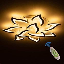 Modern Ceiling Lamp Living Room Lamp LED Dimmable Ceiling Lamp Dining Room Lamp Ceiling Light with Remote Control Designer Iron Acrylic Shade Hanging Lamp Kitchen Decoration Light,85cm dimming10 heads