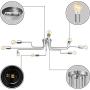 RUXUE Industrial Semi Flush Mount Ceiling Light Modern Sputnik Pendant Light for Kitchen Living Room Bedroom Dining Room