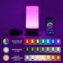 SPECILITE Smart Beside Lamp, LED Table Lamp Lights for Bedrooms Work with Alexa & Google Home App Control, Dimmable Warm Wihte & Color Changing RGB Night Light for Living Room, Bedroom and Office