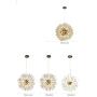 LuKLoy Super Beautiful Chandelier Pendant Lamp Kitchen Island Dining Room Loft Firework Hanging Light Post Modern Dandelion Crystal LED Lighting Fixture (Cold White LED, 40cm Diameter)