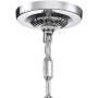 Isabella Chrome Pendant Chandelier 16'' Wide Crystal 5-Light Fixture for Dining Room House Foyer Kitchen Island Entryway Bedroom Living Room - Vienna Full Spectrum