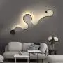 BAYCHEER Aluminum Snake Shaped Wall Lamp Creative Wall Sconce Contemporary Special Home Decoration 50.40'' Minimalist Wall Light for Living Room, Bedroom, Kitchen 24W in Black Warm Light BAYCHEER Aluminum Snake Shaped Wall Lamp Creative Wall Sconce Contemporary Special Home Decoration 50.40'' Minimalist Wall Light for Living Room, Bedroom, Kitchen 24W in Black Warm Light