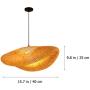 OSALADI Bamboo Woven Pendant Light Antique Lantern Ceiling Lamp Hanging Chandelier Wicker Light with Cloud Shade for Dining Room Living Room Restaurant