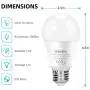 MikeWin Outdoor Dusk to Dawn Light Bulbs, 12W(100W Equivalent), 6 Pack E26 5000K, Built-in Photocell Detector, Auto On/Off, Smart Sensor LED Lighting Bulb for Porch Hallway Garage Boundary