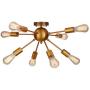 Sputnik Chandeliers,Semi Flush Mount Ceiling Lighting 8 Lights Modern Pendant Ceiling Light for Dining Room Bed Room Hallway Brushed Brass CHITBIT