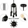 T&A 8 Lights Modern Metal Sputnik Chandelier,Mid Century Ceiling Light Fixture Industrial Style Pendant Lighting for Kitchen Living Room Dining Room(Matte Black) T&A 8 Lights Modern Metal Sputnik Chandelier,Mid Century Ceiling Light Fixture Industrial Style Pendant Lighting for Kitchen Living Room Dining Room(Matte Black)