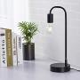 Keymit 3 Way Dimmable Edison Industrial Lamp, Bedside Lamp, Warm LED Table Lamp for Bedroom Living Room, Nightstand Black Lamps, A19 8W 2200K Clear LED Filament Bulb Included
