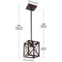 MELUCEE Industrial Pendant Lighting for Kitchen Island, Farmhouse Dining Room Light Rustic Chandelier Metal Oil Rubbed Bronze Finish 1-Light with Clear Glass Shade