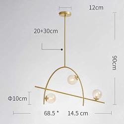 Glass Globe Sputnik Chandelier Modern 3 Light Molecule Pendant Lighting,G9 Mid Century Brass Finish Ceiling Lamp for Dining Room Hallway