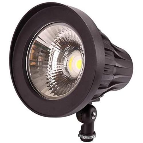 GKOLED 20W Bullet/Round Outdoor Spotlight, Narrow Beam Angle Light, 2500 Lumens Aluminum Waterproof Flag Pole Light, 5000K Daylight White, 120-277V AC, UL Listed and DLC Qualified, 5 Years Warranty