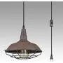 AXILAND Farmhouse Industrial Lighting Fixture Plug in Pendant Metal Hanging Lights