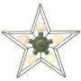 KWOKING Lighting 5 Lights Creative Flush Mount Ceiling Light Minimalist Industrial Star Ceiling Light Fixture Modern Decoration for Children Room, Hallway,Living Room Grey