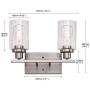 Banato Lighting 2-Light Modern Vanity Lights Sconces Bathroom Lighting Fixtures Wall Lamp Brushed Nickel Indoor Wall Light Fixture with Clear Glass Shade for Porch Stairway Kitchen Bar